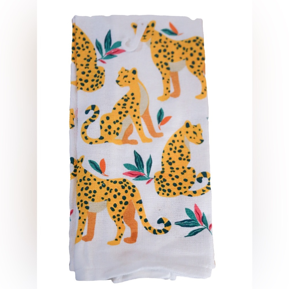 3/$20 Pair 2 Leopard Print Kitchen Towels – Jungle Cheetah Pattern - Picture 2 of 4